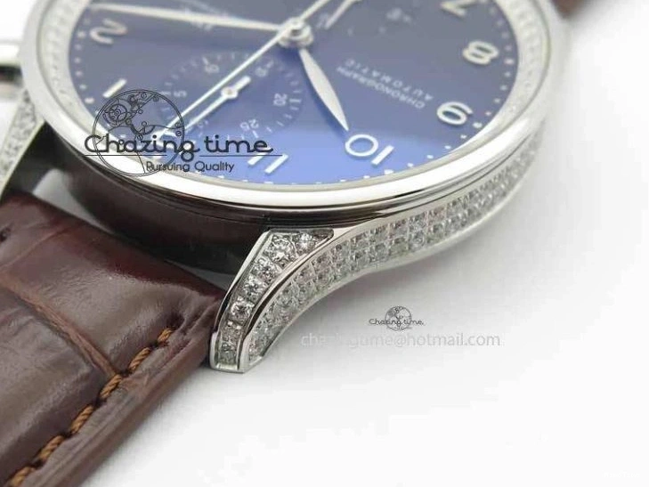 MIROTIME 0128 Unique Portuguese IW3714 Diam ZF V2 1:1 Best Edition Gray Dial On Brown Leather Strap A79350 (Slim Movement) 7250